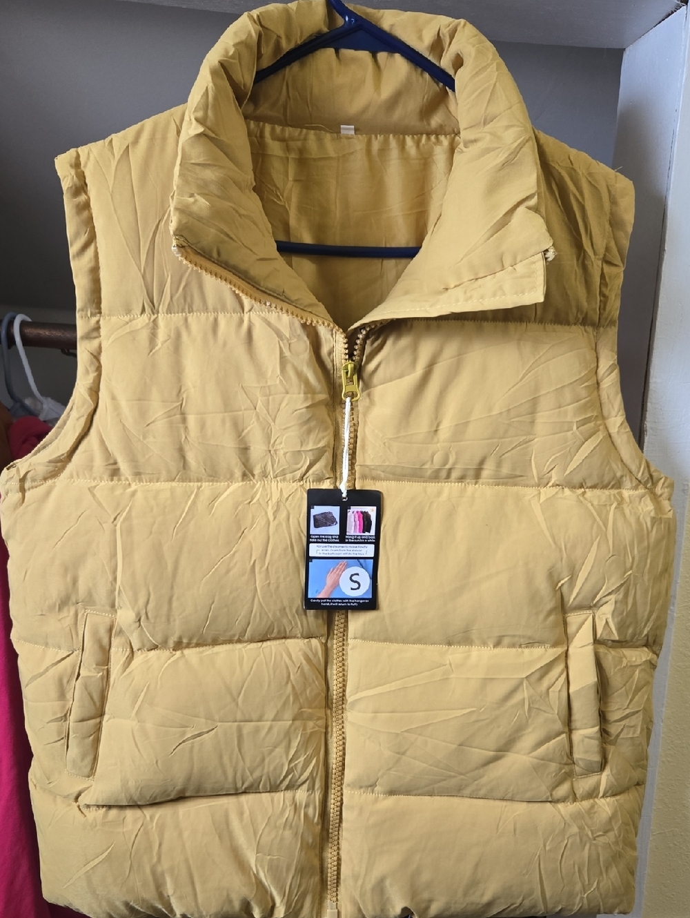 Yellow Puffer Vest
